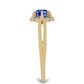 Inel din Argint 925 Placat cu Aur ( 1.94 grame ) cu Safir Albastru Australian și Zircon Alb 0.46 Carate