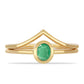 Inel din Argint 925 Placat cu Aur ( 2.47 grame ) cu Smarald Brazilian 0.36 Carate