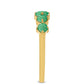 Inel din Argint 925 Placat cu Aur ( 1.46 grame ) cu Smarald Brazilian 0.67 Carate
