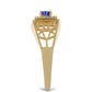 Inel din Argint 925 Placat cu Aur ( 4.43 grame ) cu Tanzanit 0.27 Carate