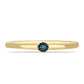 Inel din Argint 925 Placat cu Aur ( 1.64 grame ) cu Diamant Albastru 0.03 Carate