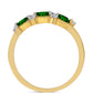 Inel din Argint 925 Placat cu Aur ( 2.18 grame ) cu Cromdiopsid și Zircon Alb 0.48 Carate