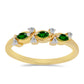 Inel din Argint 925 Placat cu Aur ( 2.18 grame ) cu Cromdiopsid și Zircon Alb 0.48 Carate