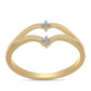 Inel din Argint 925 Placat cu Aur ( 2.25 grame ) cu Diamant Alb 0.02 Carate