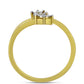 Inel din Argint 925 Placat cu Aur ( 2.61 grame ) cu Diamant Alb 0.02 Carate