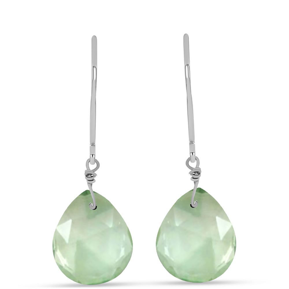 Cercei din Argint 925 ( 0.85 grame ) cu Ametist Verde 7.69 Carate