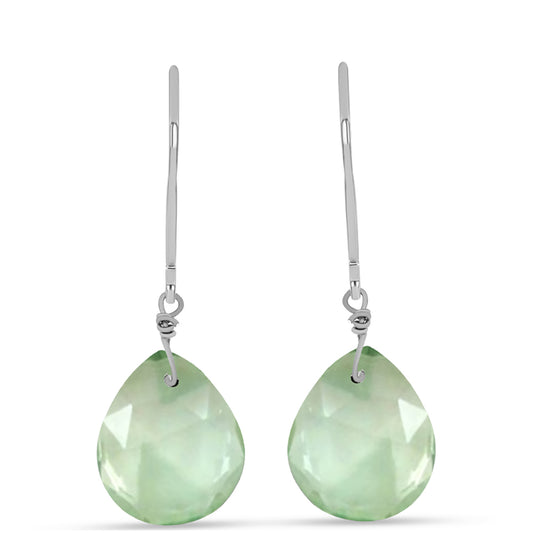 Cercei din Argint 925 ( 0.85 grame ) cu Ametist Verde 7.69 Carate
