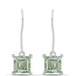 Cercei din Argint 925 ( 1.74 grame ) cu Ametist Verde 2.39 Carate