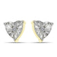 Cercei din Argint 925 Placat cu Aur ( 1.44 grame ) cu Diamant Alb 0.02 Carate
