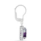 Cercei din Argint 925 ( 2.93 grame ) cu Fluorit Zebra și Topaz Alb 6.89 Carate