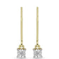 Cercei din Argint 925 Placat cu Aur ( 1.35 grame ) cu Diamant Alb 0.01 Carate