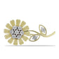 Broşă din Argint 925 Placat cu Aur ( 4.06 grame ) cu Diamant Alb 0.05 Carate
