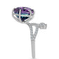 Inel din Argint 925 ( 3.43 grame ) cu Fluorit Zebra și Topaz Alb 8.57 Carate