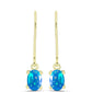 Cercei din Argint 925 Placat cu Aur ( 1.44 grame ) cu Opal Etiopian ”Paradis” 0.59 Carate