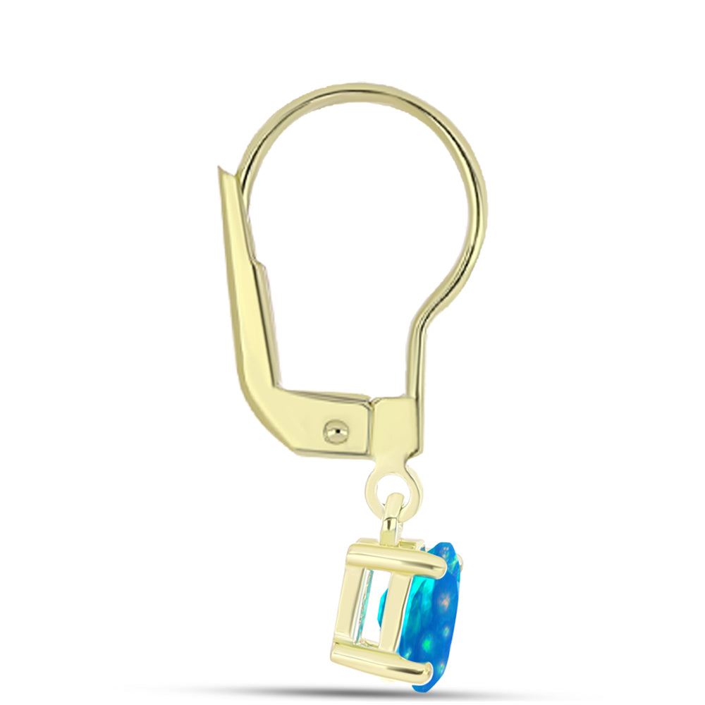 Cercei din Argint 925 Placat cu Aur ( 1.44 grame ) cu Opal Etiopian ”Paradis” 0.59 Carate 2 