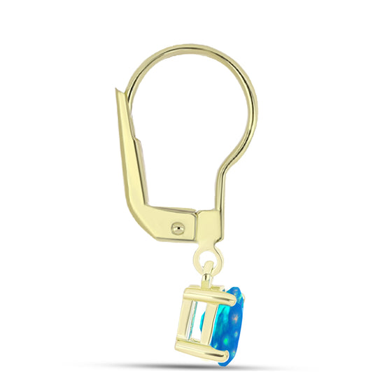 Cercei din Argint 925 Placat cu Aur ( 1.44 grame ) cu Opal Etiopian ”Paradis” 0.59 Carate