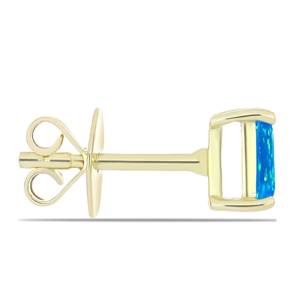 Cercei din Argint 925 Placat cu Aur ( 1.14 grame ) cu Opal Etiopian ”Paradis” 0.37 Carate 2 