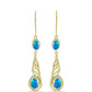 Cercei din Argint 925 Placat cu Aur ( 4.72 grame ) cu Opal Etiopian ”Paradis” 1.41 Carate