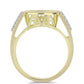 Inel din Argint 925 Placat cu Aur ( 2.83 grame ) cu Diamant Alb și Topaz Alb 0.1 Carate