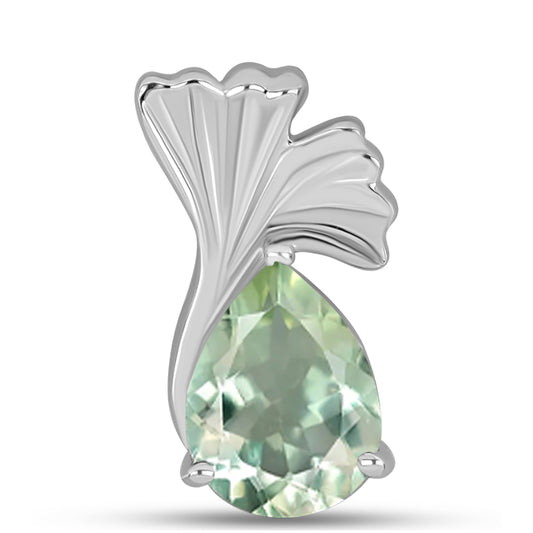 Pandantiv din Argint 925 ( 2.47 grame ) cu Ametist Verde 2.75 Carate