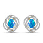 Cercei din Argint 925 Placat cu Aur ( 4.79 grame ) cu Opal Etiopian ”Paradis” și Topaz Alb 2.02 Carate