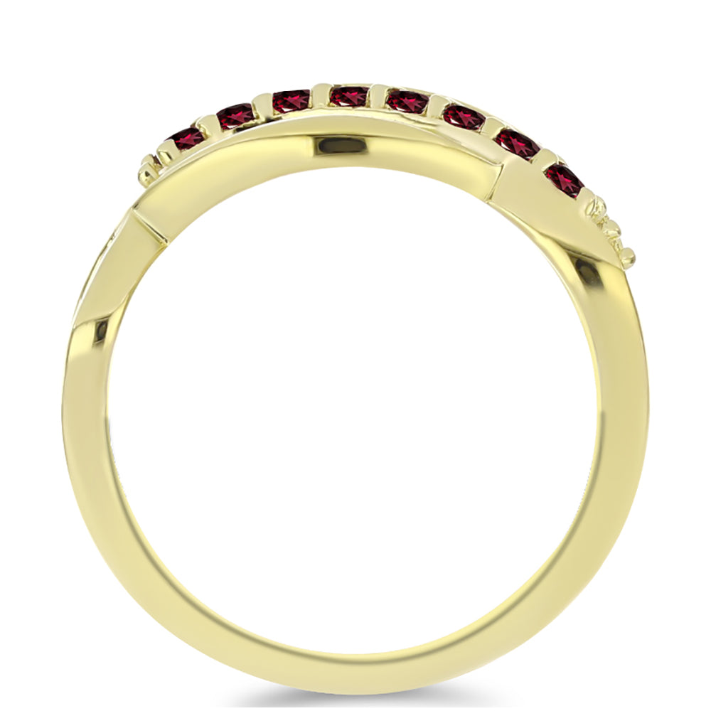 Inel din Argint 925 Placat cu Aur ( 2.71 grame ) cu Granat Rodolit 0.4 Carate