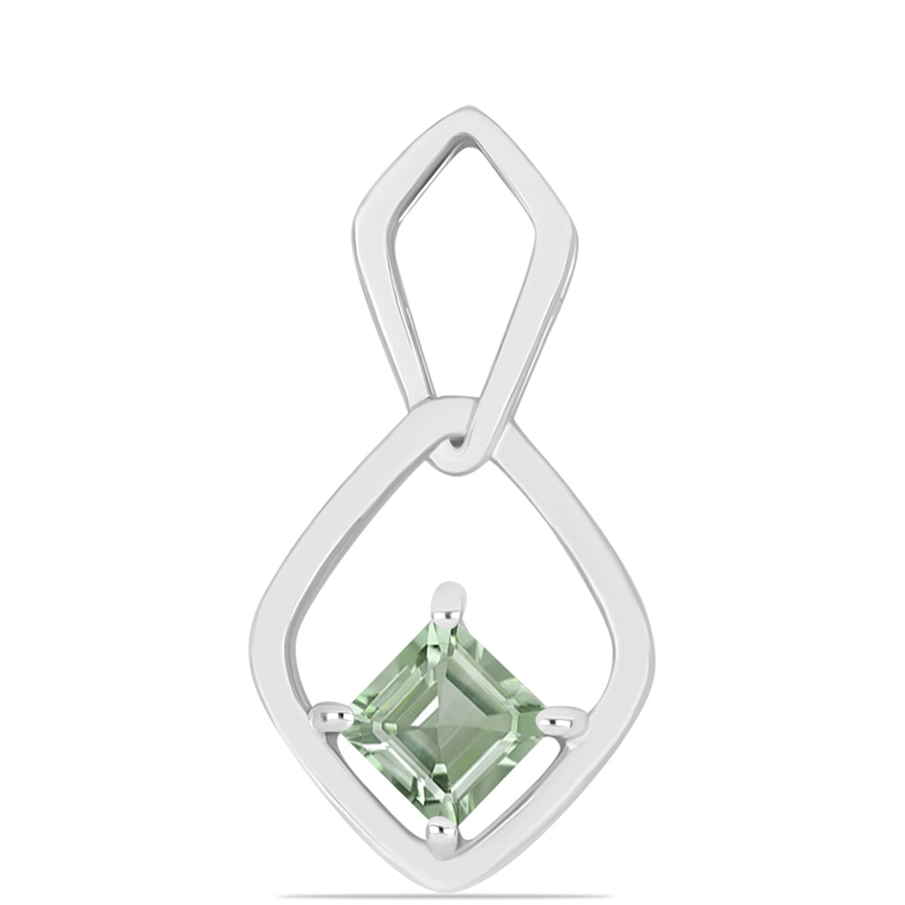 Pandantiv din Argint 925 ( 1.82 grame ) cu Ametist Verde 0.59 Carate 1 