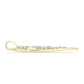 Pandantiv din Argint 925 Placat cu Aur ( 4.44 grame ) cu Diamant Alb și Topaz Alb 0.16 Carate