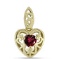 Pandantiv din Argint 925 Placat cu Aur ( 1.22 grame ) cu Granat Rodolit 0.54 Carate