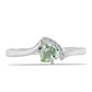 Inel din Argint 925 ( 1.94 grame ) cu Ametist Verde și Topaz Alb 0.47 Carate