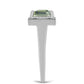 Inel din Argint 925 ( 3.49 grame ) cu Ametist Verde și Topaz Alb 5.96 Carate