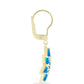 Cercei din Argint 925 Placat cu Aur ( 3.97 grame ) cu Opal Etiopian ”Paradis” 1.95 Carate