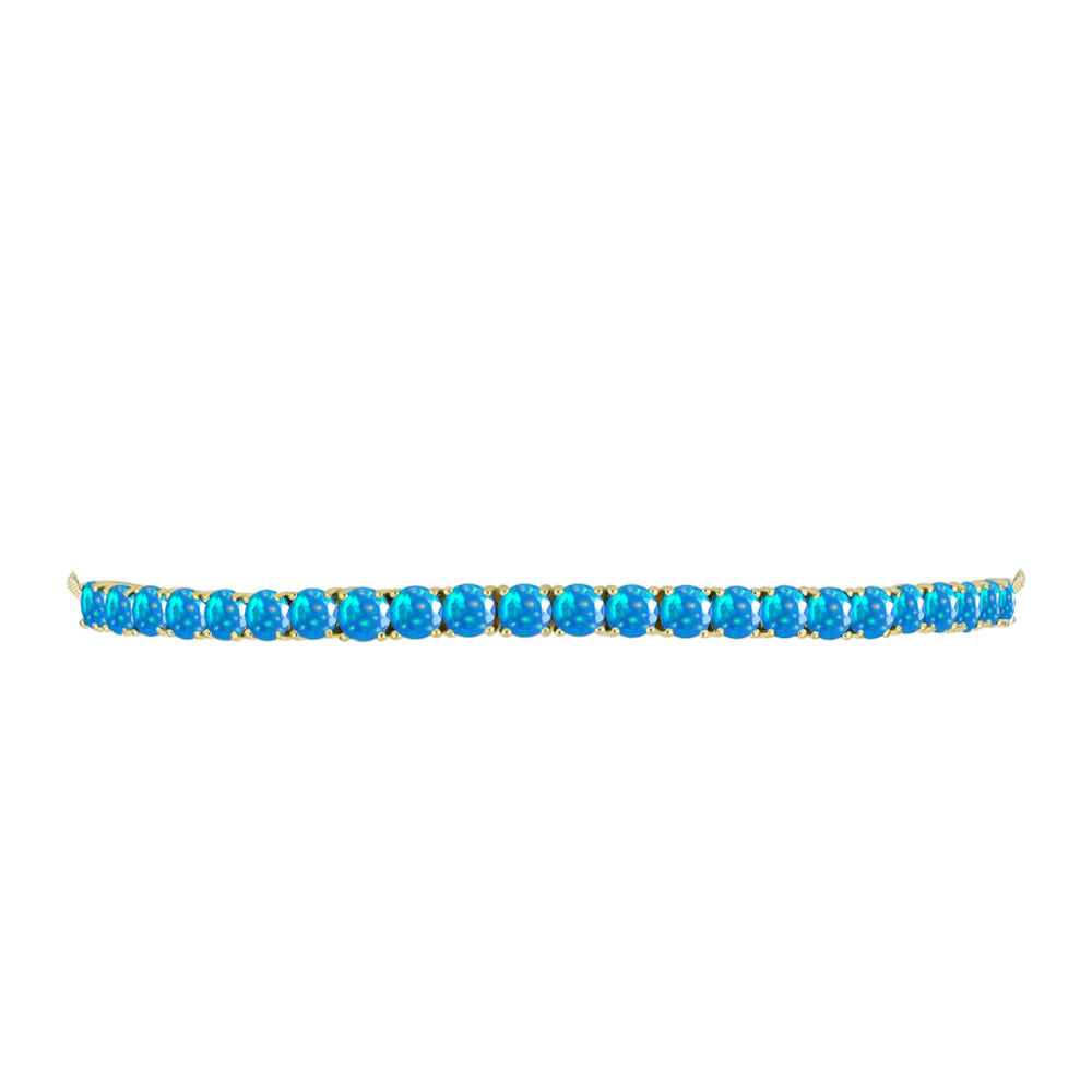 Brățară din Argint 925 Placat cu Aur ( 6.45 grame ) cu Opal Etiopian ”Paradis” 3.58 Carate 2 