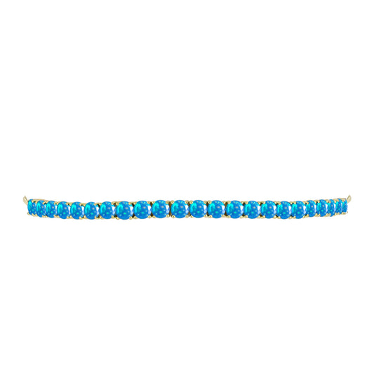 Brățară din Argint 925 Placat cu Aur ( 6.45 grame ) cu Opal Etiopian ”Paradis” 3.58 Carate