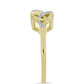 Inel din Argint 925 Placat cu Aur ( 3.78 grame ) cu Diamant Alb și Topaz Alb 0.1 Carate