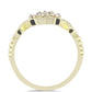 Inel din Argint 925 Placat cu Aur ( 3.24 grame ) cu Diamant Alb 0.04 Carate