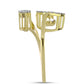 Inel din Argint 925 Placat cu Aur ( 3.39 grame ) cu Diamant Alb și Topaz Alb 0.27 Carate