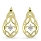 Cercei din Argint 925 Placat cu Aur ( 4.91 grame ) cu Diamant Alb 0.01 Carate