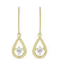 Cercei din Argint 925 Placat cu Aur ( 3.64 grame ) cu Diamant Alb 0.01 Carate