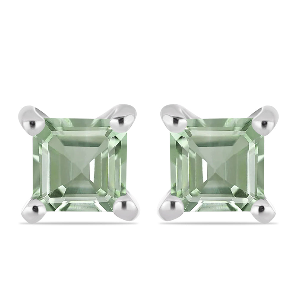 Cercei din Argint 925 ( 1.45 grame ) cu Ametist Verde 1.19 Carate