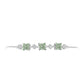 Brățară din Argint 925 ( 4.74 grame ) cu Ametist Verde și Topaz Alb 2.98 Carate