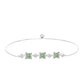 Brățară din Argint 925 ( 4.74 grame ) cu Ametist Verde și Topaz Alb 2.98 Carate