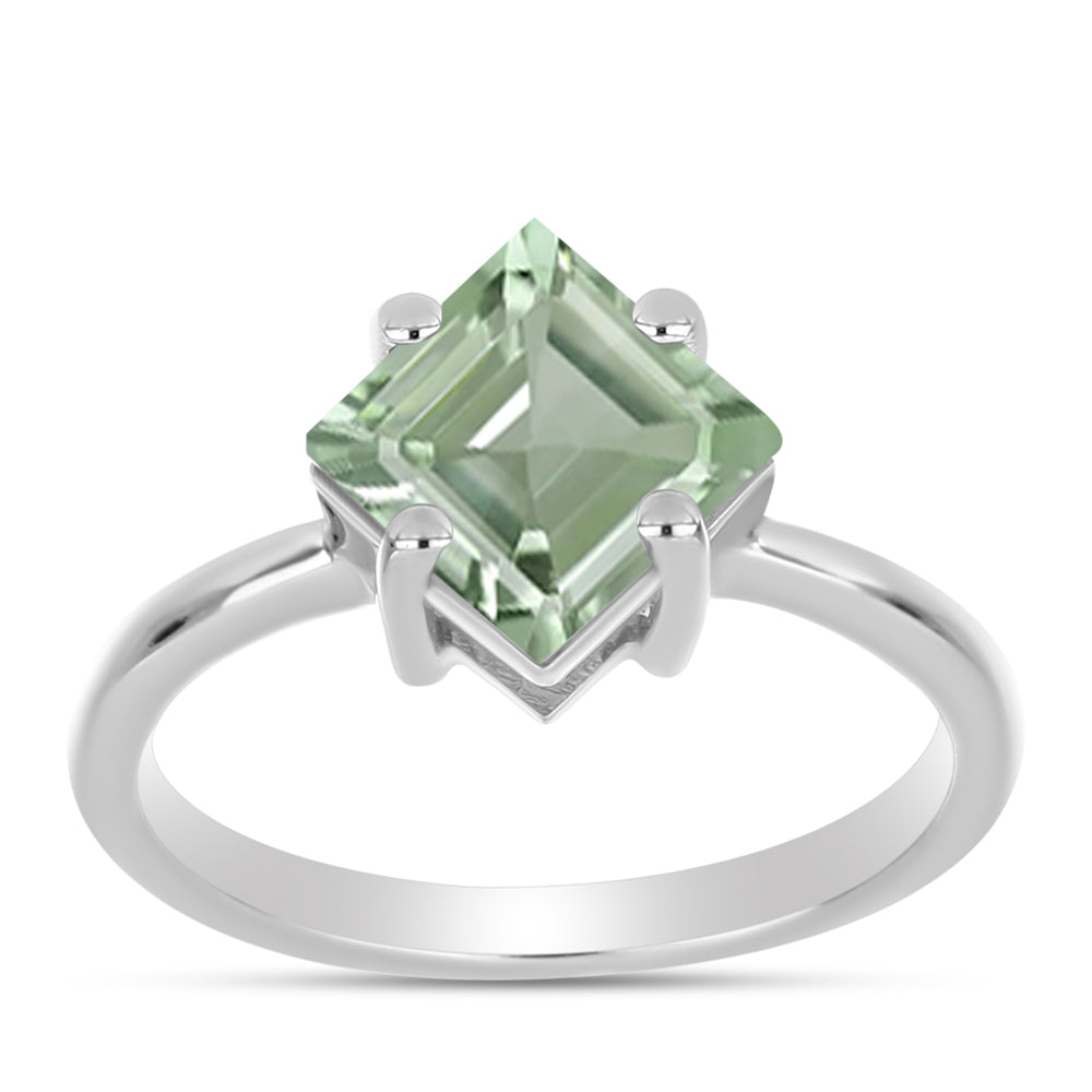 Inel din Argint 925 ( 2.28 grame ) cu Ametist Verde 1.59 Carate 3 