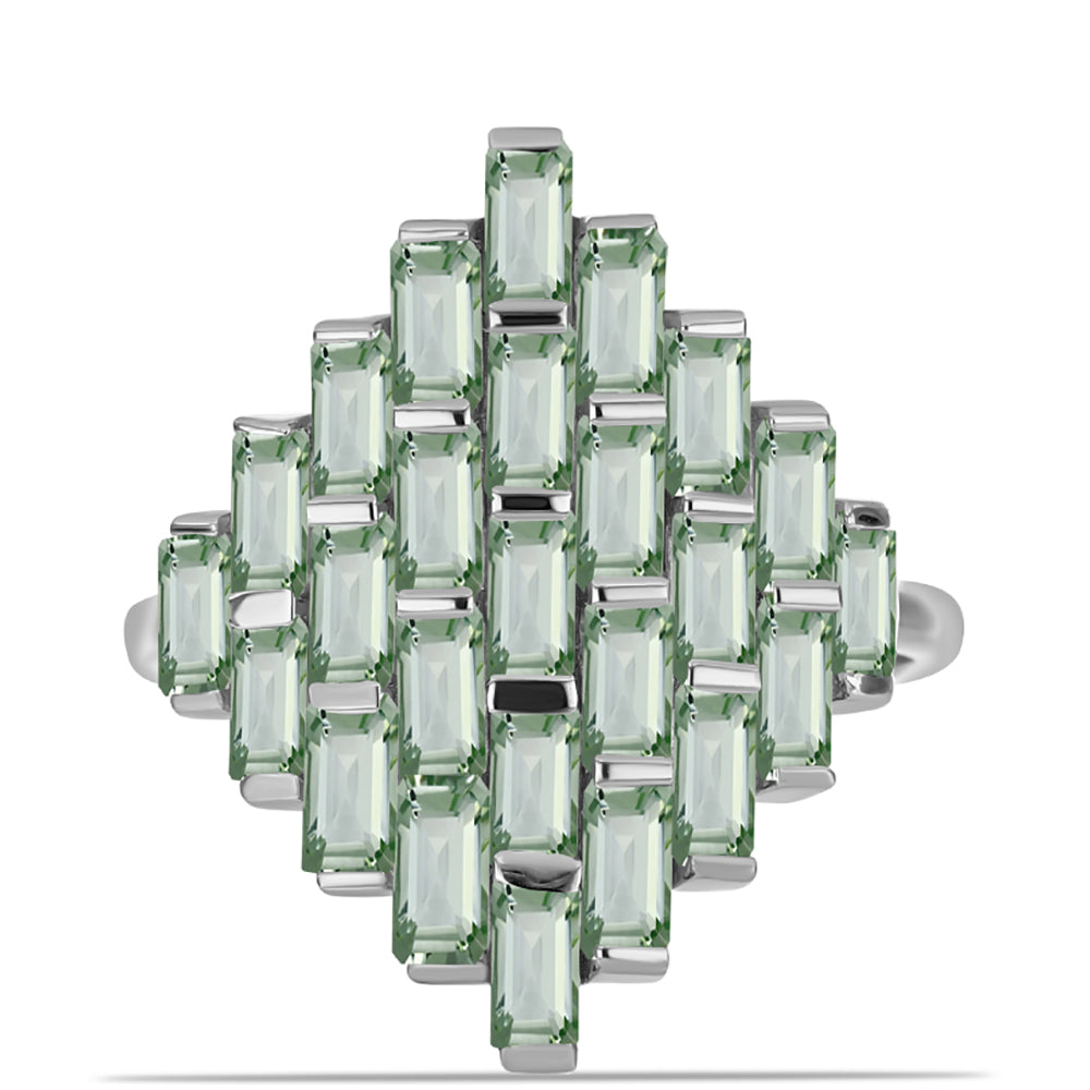 Inel din Argint 925 ( 5.01 grame ) cu Ametist Verde 2.76 Carate 1 