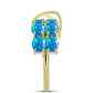Inel din Argint 925 Placat cu Aur ( 3.32 grame ) cu Opal Etiopian ”Paradis” 1.83 Carate