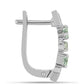 Cercei din Argint 925 ( 4.25 grame ) cu Ametist Verde și Topaz Alb 0.91 Carate
