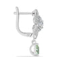 Cercei din Argint 925 ( 5.27 grame ) cu Ametist Verde și Topaz Alb 2.12 Carate