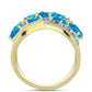 Inel din Argint 925 Placat cu Aur ( 8.76 grame ) cu Opal Etiopian ”Paradis” și Topaz Alb 3.09 Carate