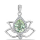 Pandantiv din Argint 925 ( 1.76 grame ) cu Ametist Verde și Topaz Alb 1.68 Carate