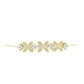 Brățară din Argint 925 Placat cu Aur ( 6.24 grame ) cu Diamant Alb și Topaz Alb 0.34 Carate
